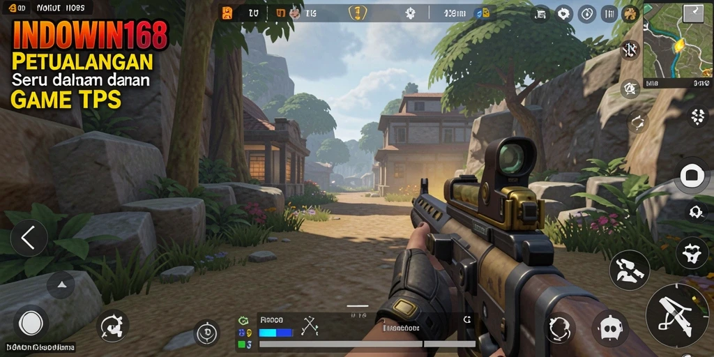 Screenshot gameplay INDOWIN168 menunjukkan pertempuran yang intens.