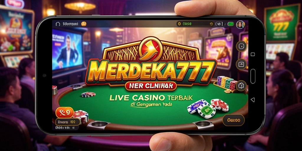 Tampilan gameplay Live Casino yang mendebarkan di MERDEKA777.