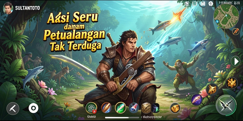 Gameplay SULTANTOTO yang penuh aksi dan seru.