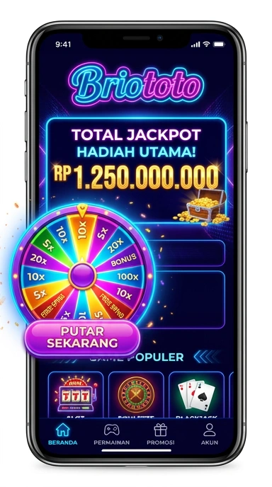 Tampilan antarmuka utama aplikasi briototo yang mudah digunakan.